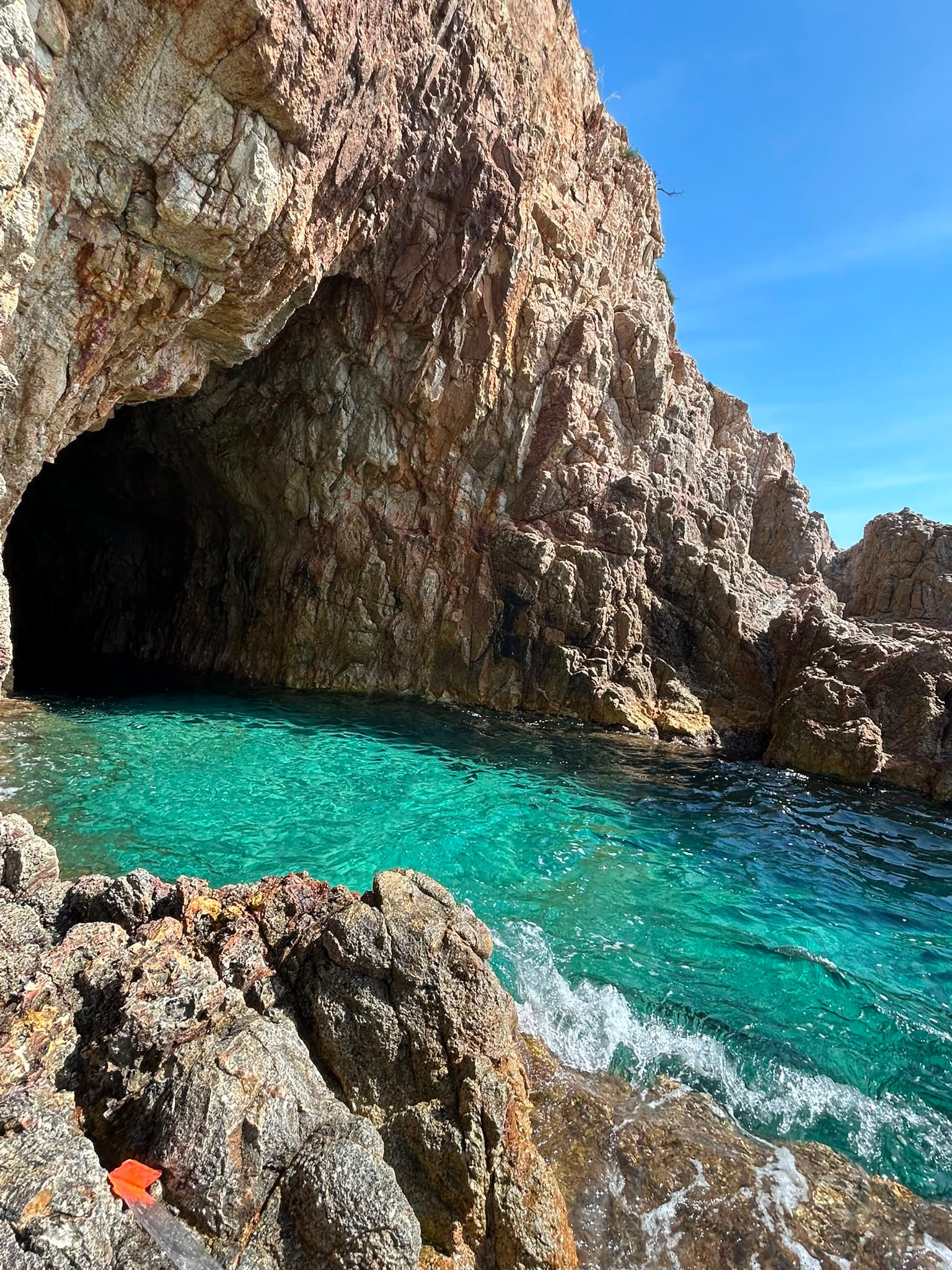 Entrance to the Sardinian sea grotto seen from the boat